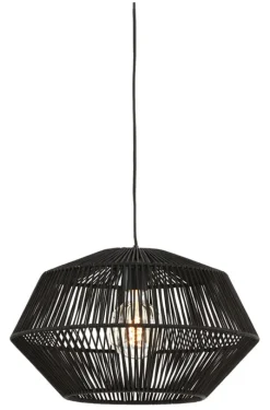 Hanglamp Deya Rond, kleur Mat Zwart