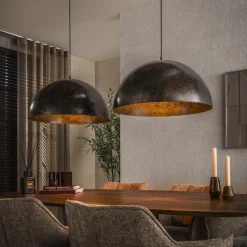 Hanglamp Dinand 2-lamps, Ø60cm, kleur Bruin