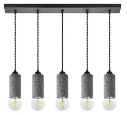 Hanglamp Fresco 5-lamps, Beton