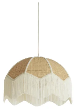 Hanglamp Malacia Raffia, kleur Crème