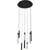 Hanglamp Oxley 8-lamps, kleur bronze