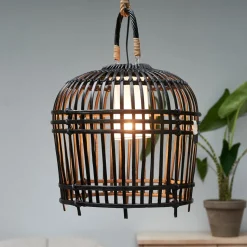 Hanglamp San Carlos Bamboe, kleur Zwart