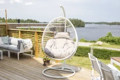 Hangstoel Samantah Wicker, kleur Wit