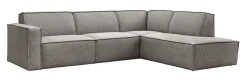 Hoekbank Kay 283cm, Rechts, Bouclé, kleur Mushroom