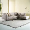 Hoekbank Michelle Velvet, kleur Lever
