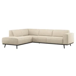 Hoekbank Statement Geweven stof, kleur Beige Melange