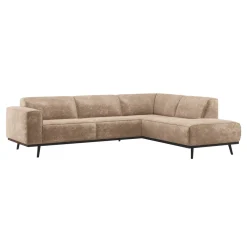 Hoekbank Statement Velvet Chenille, kleur Taupe