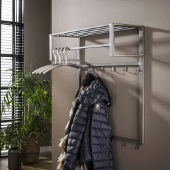 Industriële Kapstok Terry 80cm, met 2 x 6 haken (excl. hangers)