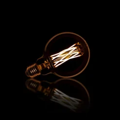 Kooldraadlamp Bol L Ø9,5cm, LED E27 / 6W, Goldline, dimbaar