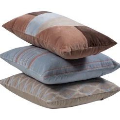 Kussen Laon Set van 3 stuks, kleur Naturel/Blauw