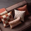 Kussen Zena Set van 4 stuks, kleur Roze/Roestbruin