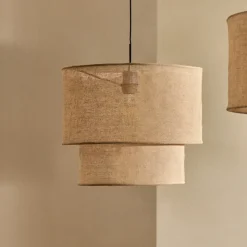 Lampenkap Mariela Linnen, kleur Beige