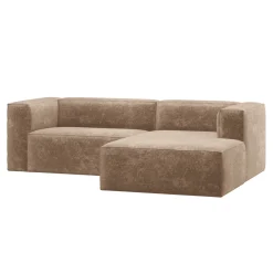 Loungebank Bean 254cm, Chenille, kleur Taupe