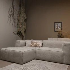 Loungebank Bean Grove Melange, kleur Travertin