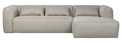 Loungebank Bean Melange, kleur Lichtgrijs