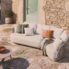 Loungebank Osani Met 2-zits en ronde module, kleur Beige/Taupe