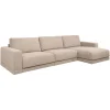 Loungebank Trentino Links/Rechts, Geweven stof, kleur Bruin