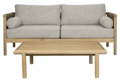 Loungeset Oasis Acaciahout en touw, Met tuinbank en loungetafel