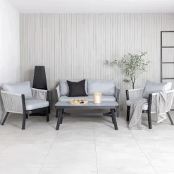 Loungeset Sauel Met bank, 2 stoelen en tafel