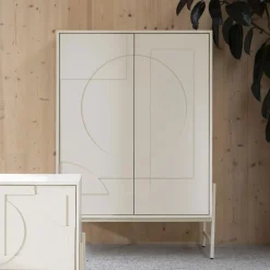 Opbergkast Faces Eikenhout, 140 x 100cm, kleur Beige