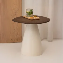 Organische Bijzettafel Madin Mangohout, 50cm