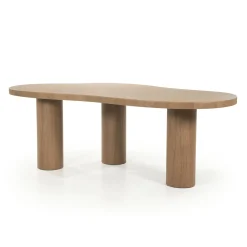 Organische Eettafel Bobbie Walnoot, 215 x 110cm