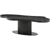 Organische Eettafel Bogor Eiken, kleur Dark Coffee