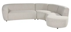 Organische Hoekbank Florence Bouclé, kleur Naturel