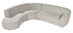 Organische Hoekbank Florence Bouclé, kleur Naturel