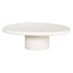 Organische Salontafel Bloomstone 110 x 90cm, kleur Wit