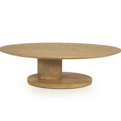 Organische Salontafel Novia Mangohout, 120 x 80cm