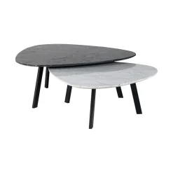 Organische Salontafel Trocadero Set van 2 stuks, Marmer