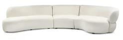 Organische 3,5-zits Bank San Remo Bouclé, kleur Simply White
