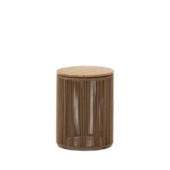 Outdoor Bijzettafel Dandara Acaciahout en touw, 40cm