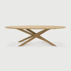 Ovale Eettafel Mikado Eikenhout, 267 x 138cm