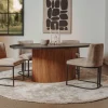 Ovale Eettafel Palazzo Teakhout en mineraal stucwerk