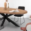 Ovale Eettafel Yannick Mango met staal