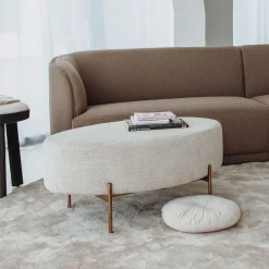 Ovale Hocker Ossana 100 x 65cm