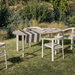 Ovale Tuintafel Erice kleur Ecru