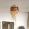 Plafondlamp Bhutan Bamboe, kleur Naturel/Zwart