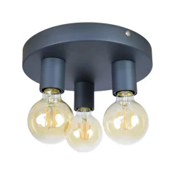 Plafondlamp Triple Ø25cm, kleur Vintage Black
