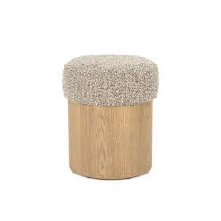 Poef George Bouclé en essenhout