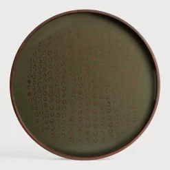 Rond Dienblad Second Nature kleur Moss