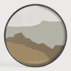 Rond Dienblad Wabi Sabi 48cm, kleur Zand