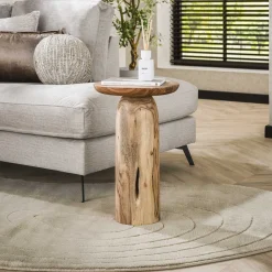 Ronde Bijzettafel Shavonna Acaciahout