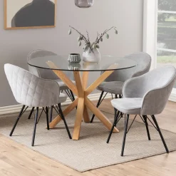 Ronde Eettafel Line Glas, 119cm