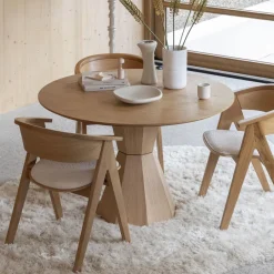 Ronde Eettafel Lotus Eikenhout, 120cm