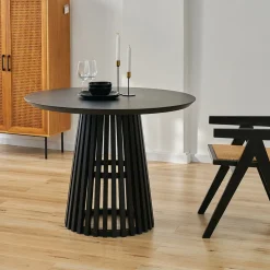 Ronde Eettafel Nikkie Hevea hout, 100cm
