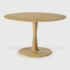 Ronde Eettafel Torsion Gevernist Eikenhout, 127cm