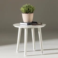 Ronde Outdoor Bijzettafel Adon 40cm, kleur Beige